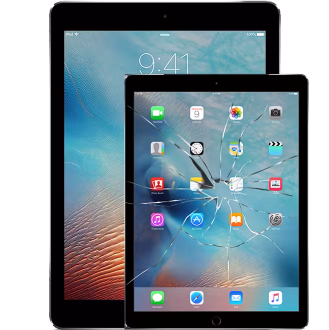 Technician repairing an iPad