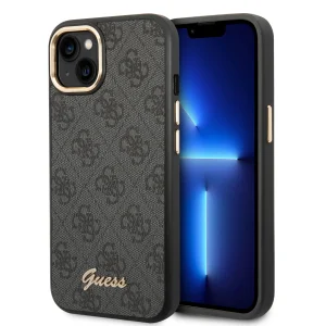 GUESS - iPHONE 14 Plus - PC/TPU 4G PU CASE METAL CAMERA OUTLINE & BUTTONS - BLACK
